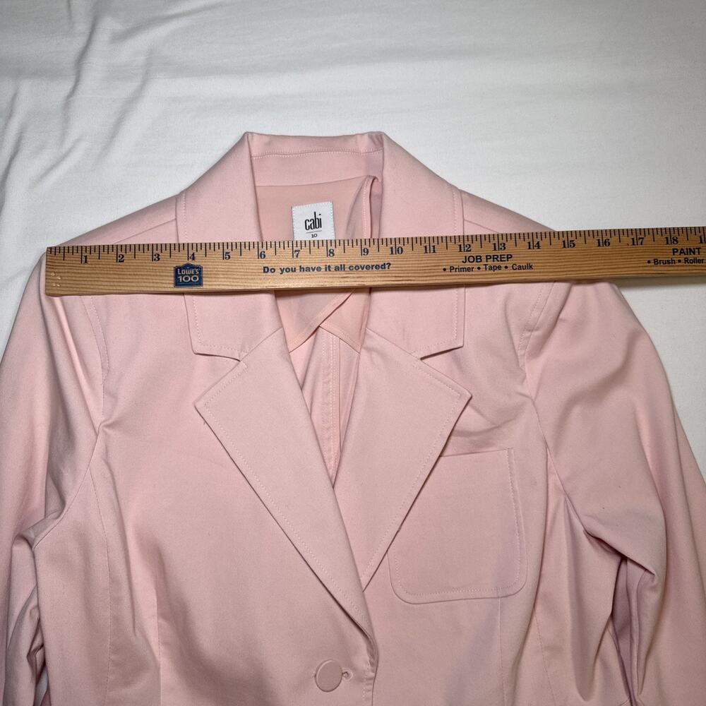 CAbi Womens Size 10 Grace Pink Blazer Mid Length Structured 3 Button Jacket NWOT - Picture 3 of 16